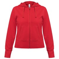 Толстовка женская Hooded Full Zip красная