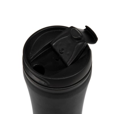 Термокружка FLOCK;  450 мл; черный; пластик/металл