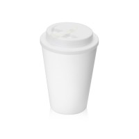 Пластиковый стакан Take away с двойными стенками и крышкой с силиконовым клапаном
