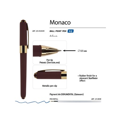 Ручка пластиковая шариковая Monaco