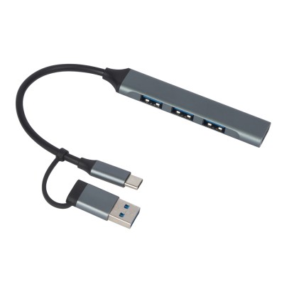 USB-хаб Link с коннектором 2-в-1 USB-C и USB-A USB-хаб Link с коннектором 2-в-1 USB-C и USB-A